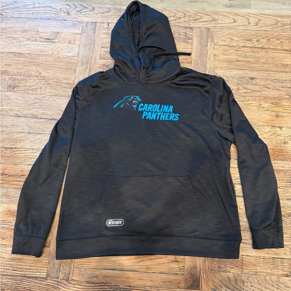 Carolina Panthers Hoodie XXL NFL Combine Authentic Black Pullover